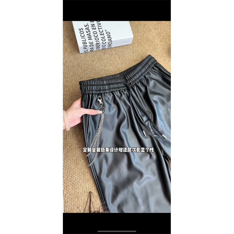 DSA028-PLPK2529美式复古休闲高级皮裤长裤,男装皮裤,电商A028