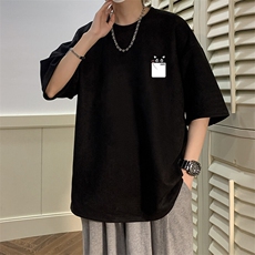 麂皮绒短袖t恤男大码半袖男酒店风JD82397-P25，男装T恤，电商A040