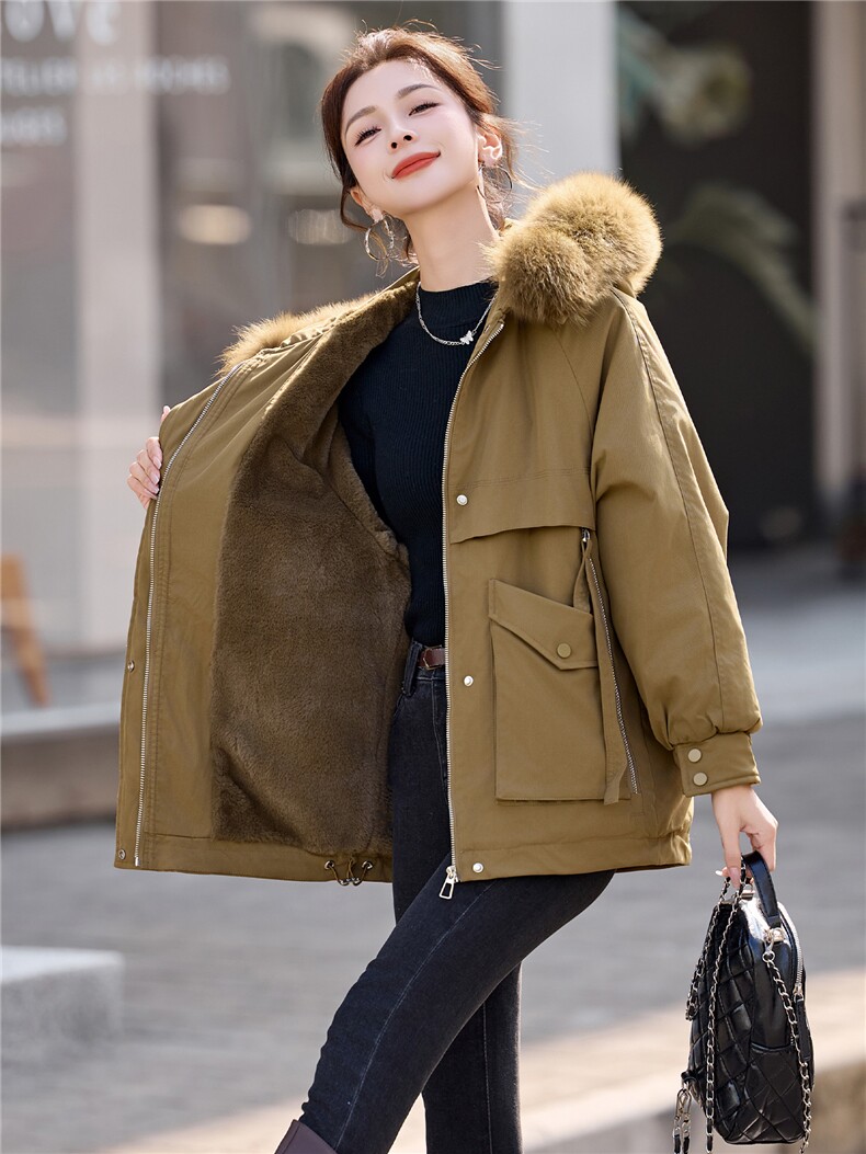 羊羔毛内胆派克服,女装派克服,采品优优