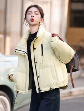 2025冬装新款摩登风时尚短款保暖羽绒服外套，女装羽绒服，鑫鑫格