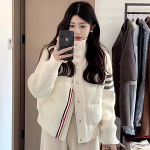 网络图现货 美式潮牌薄款时尚针织袖拼接宽松码显瘦外套J721-P84图片