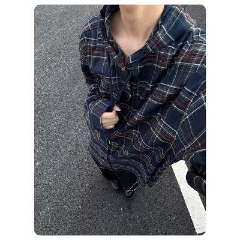 长袖衬衫日系港风宽松男潮流百搭休闲外套513ACS2172P40,男装衬衫,星座513A