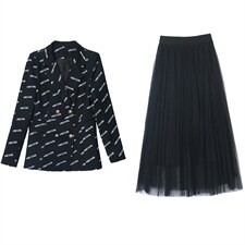 春秋职业西装套装女高端2024新款时尚气质女神范干练阔腿裤两件套，女装套装/套裙，丽美静依