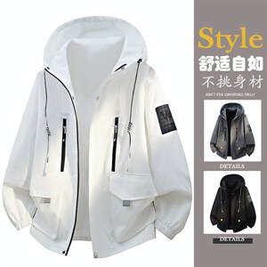 现货春季新款潮牌连帽休闲工装多口袋外套 A436-D209夹克-P65，男装夹克，电商A436