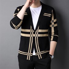 男士2023年春秋季新款长袖针织开衫青年休闲外套服装FF8007-P68，男装针织衫/毛衣，星座1105-3