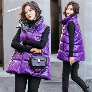 2025年冬季新款时髦暖冬时尚短款棉马甲拉链连帽图片