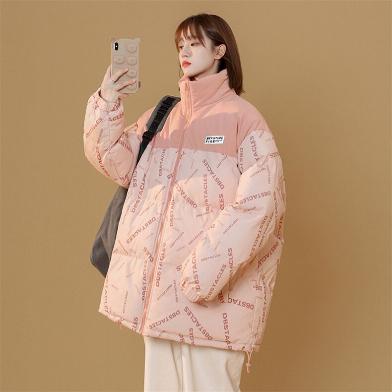 新款双面穿棉服宽松时尚港风青少年棉袄外套MY20815 P-60图片