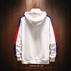 冬季新款加绒加厚日系木板复古运动休闲连帽卫衣男外套WY2320-P55，男装卫衣，电商A021A