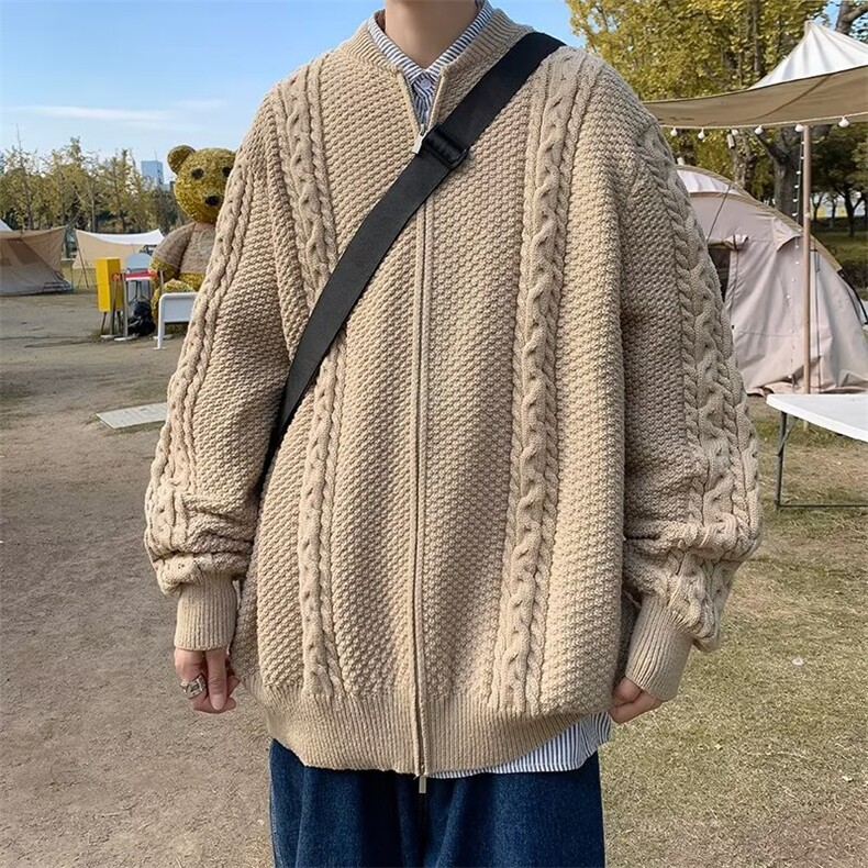 美式街头设计感圆领毛衣男慵懒风休闲针织衫M1606P60,男装针织衫/毛衣,星座1116-2
