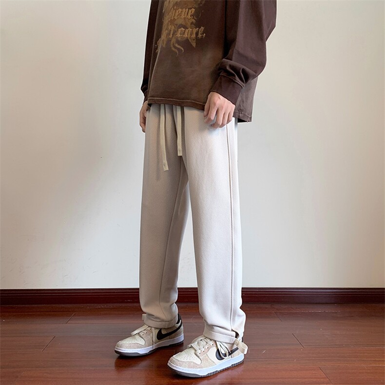 KP760P45美式潮流休闲裤男港风宽松直筒拖地裤束脚裤卫裤,男装休闲裤,星座1204-3