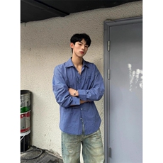 美式夏季长袖衬衫男士高级氛围感cleanfit防晒格子外套男，男装防晒衣，星座1210-1