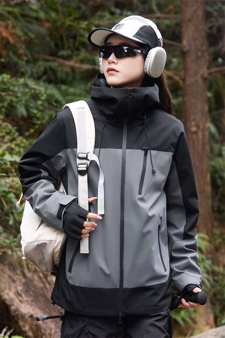 新款男女高品质户外登山服青少年学生冲锋衣夹克外套HS6607,男装夹克,星座1206（原A206）