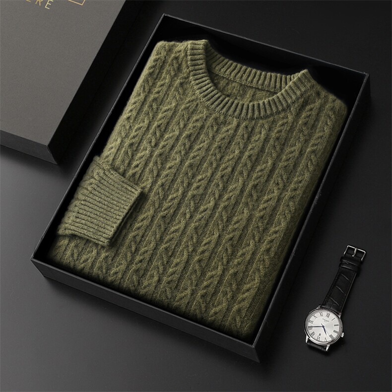 慵懒风宽松男士高级休闲百搭经典男士羊毛衫男装，男装羊毛衫，冬季工坊