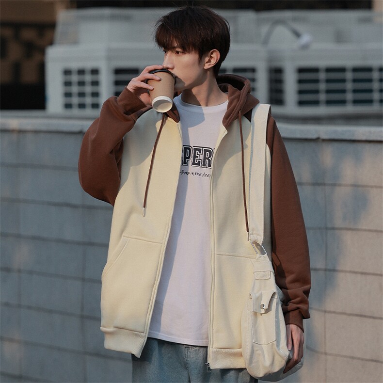 开衫连帽卫衣潮牌宽松秋季新款日系复古长袖外套A436-DX444-P55,男装卫衣,电商A436
