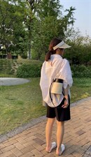 泡泡袖休闲衬衣，其它，依多坊