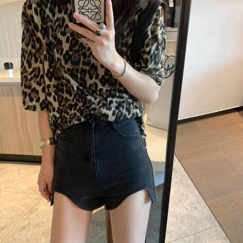 不规则牛仔短裤，女装，XTZ style