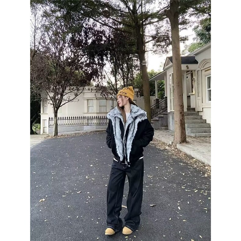 羊羔绒毛棉袄男士冬季2025新款加厚加绒连帽棉衣冬装情侣棉服外套,男装棉衣,星座1210-1