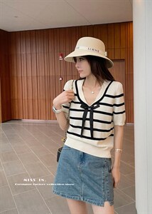 夏季新款小众设计感蝴蝶结上衣,其它,蜜思印·金