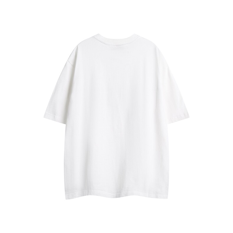 2023夏字母撞色街头T恤高品质270g双纱--3920,男装T恤,电商S012（CATTEE）