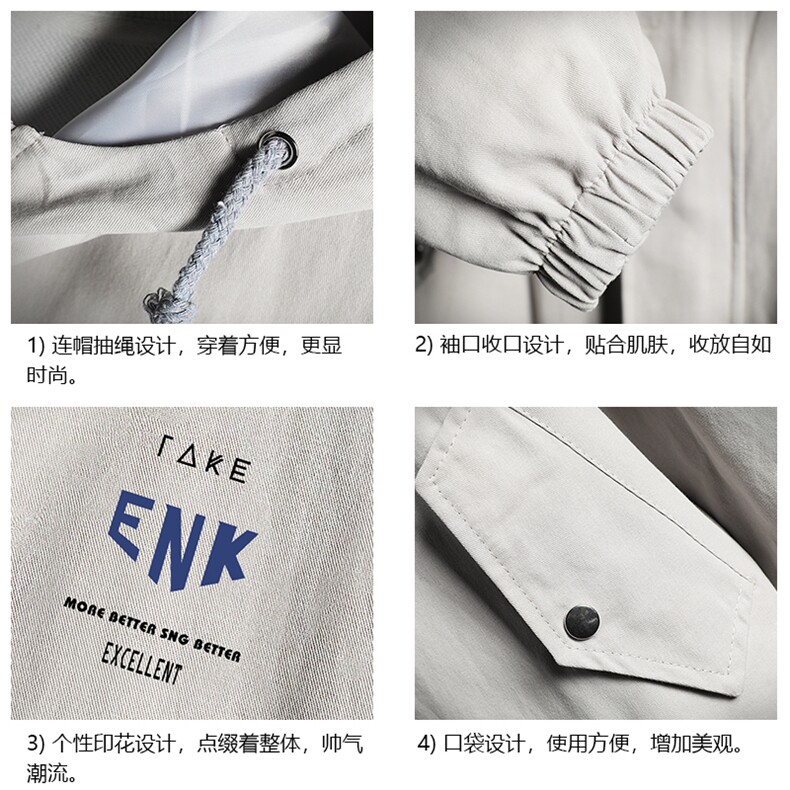 JK41120-P85加棉款P115纯棉连帽夹克男士大码工装夹克男外套男,男装夹克,电商A040A