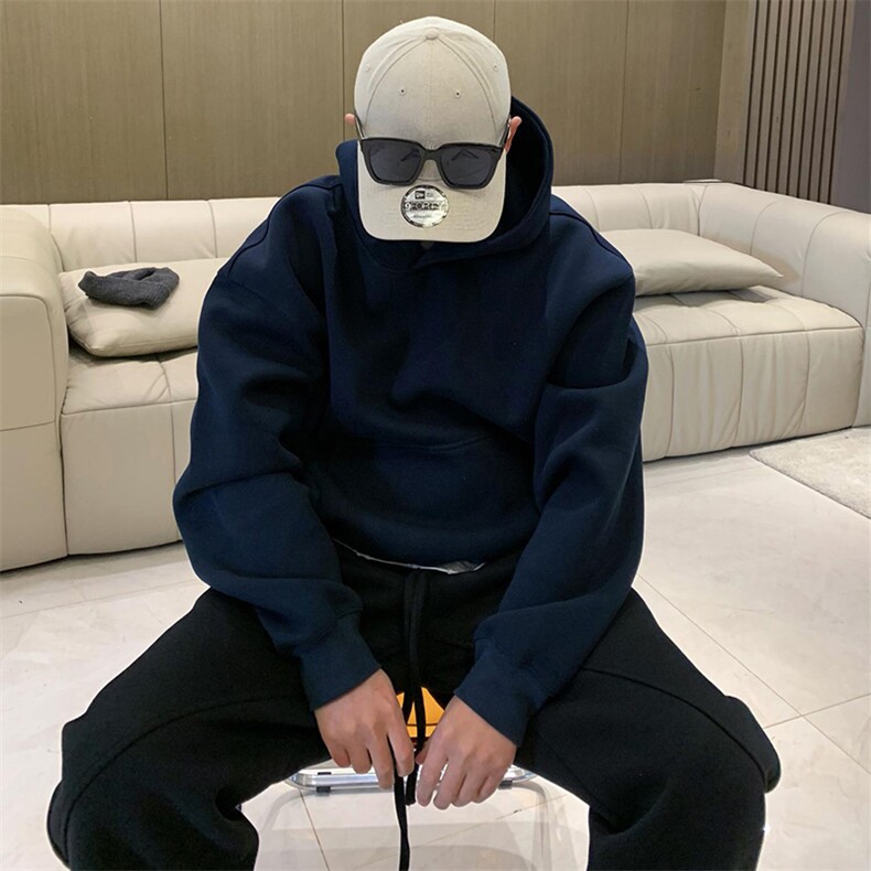 抖音得物二开26春装美式高街短款廓形连帽卫衣男女外套LM01,女装短外套,电商A486-1