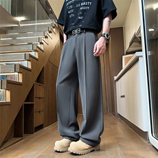 西裤男士夏季2025新运动速干男生薄款垂感直筒阔腿长裤Q819-P40，男装西裤，星座610（原A335）