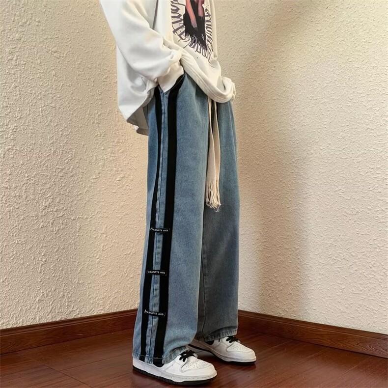 牛仔裤男秋季潮大码休闲裤子高街XK8023P45,男装牛仔裤,星座1116-2