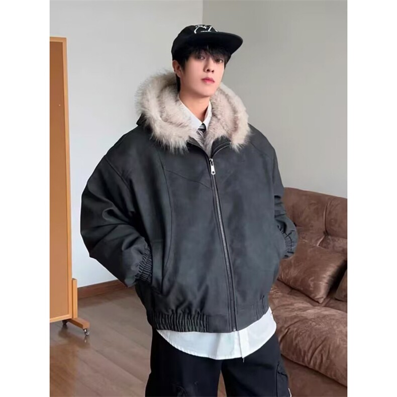 JY439-P105古做旧座山雕加厚棉服男女宽松解构网图,男装棉衣,星座1501-3