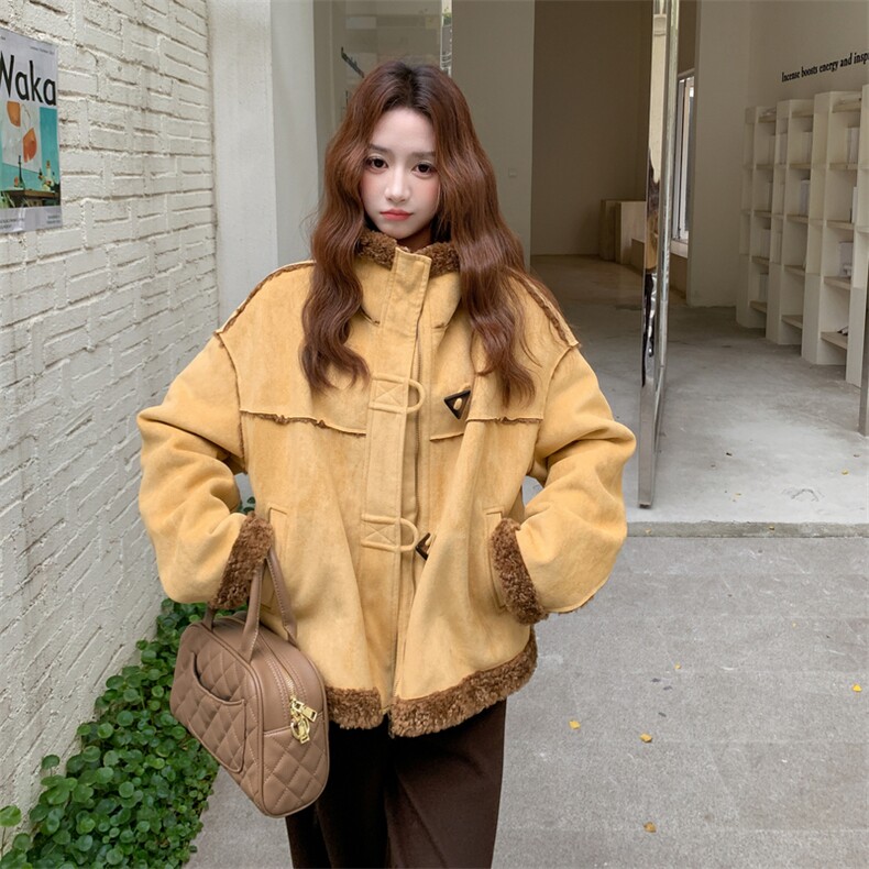 2C011-9818款皮毛一体P205-K305,女装短外套,2C011