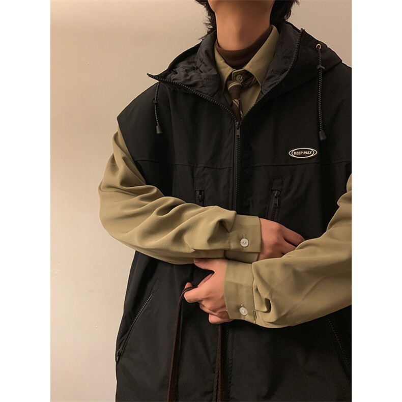 特P60秋冬动款棉衣冲锋衣连帽马甲男拉链外套加厚夹克MJM271,男装夹克,电商B370
