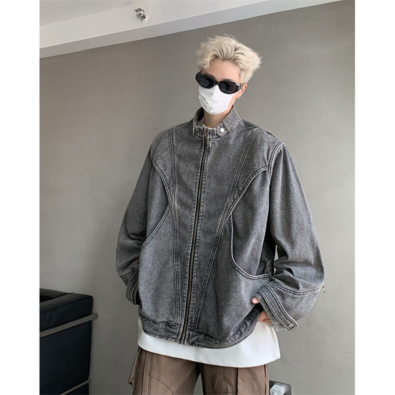 哈灵顿cleanfit夹克重磅水洗做旧短款工装外套上衣JK2553-P108,男装夹克,电商B295