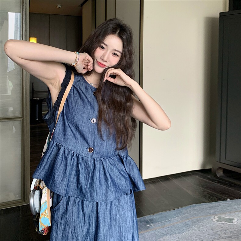 新款现货主推天丝牛仔套装2533-P145-K208,女装套装/套裙,2C129