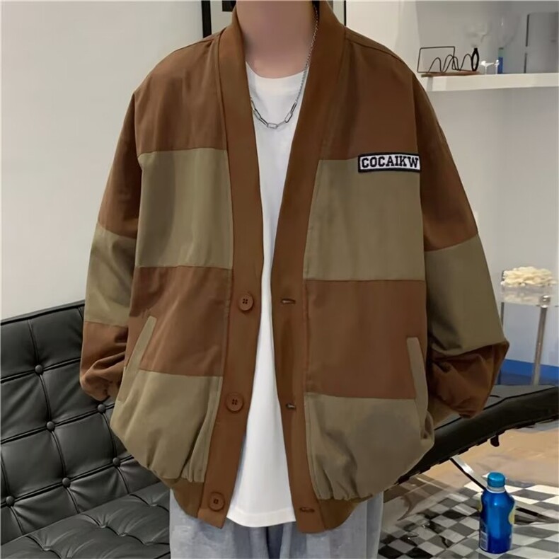 港风男士夏季薄款夹克外套ins潮牌春秋季宽松百搭休闲棒球服上衣,男装夹克,星座1210-1
