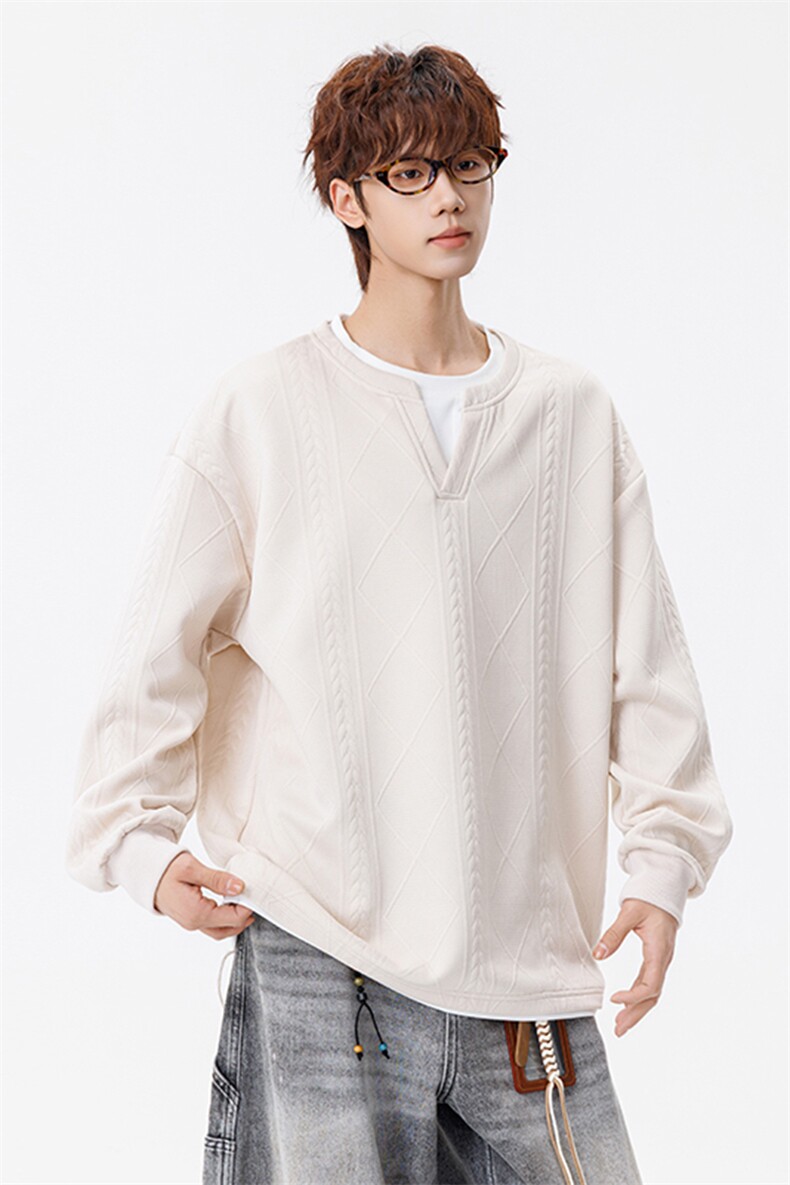 潮流宽松假两件卫衣潮牌休闲上衣A161-MT-2601-P45,男装卫衣,电商A161