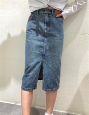 【现货】前开叉牛仔半身裙，女装半身裙，衣邸