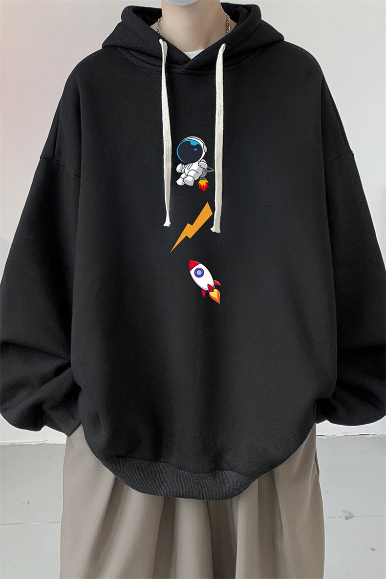 连帽卫衣男大码运动服帽衫外套WY2165-P35加绒款-P40,男装卫衣,电商A040