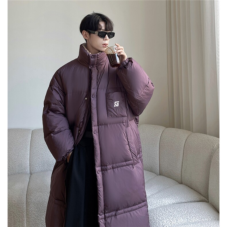 1港风美式复古潮牌中长款大码M-5XL过膝羽绒服男77930P258控378，男装羽绒服，星座226-2