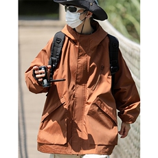 男女防水黑色冲锋衣外套户外机能工装夹克爬山登山服JK602-P75，男装夹克，电商B327
