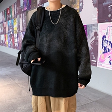 M3117/P70冬季毛衣男圆领套头针织衫腰果花扎染大码上衣毛衣，男装针织衫/毛衣，电商A141