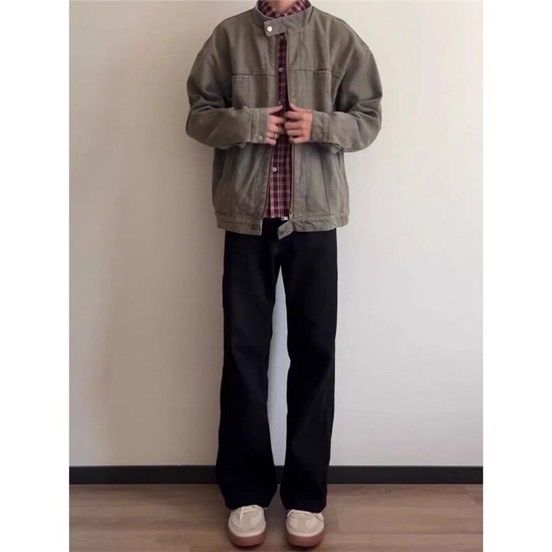 春秋季高质量小马丁帆布外套,男装夹克,星座506A