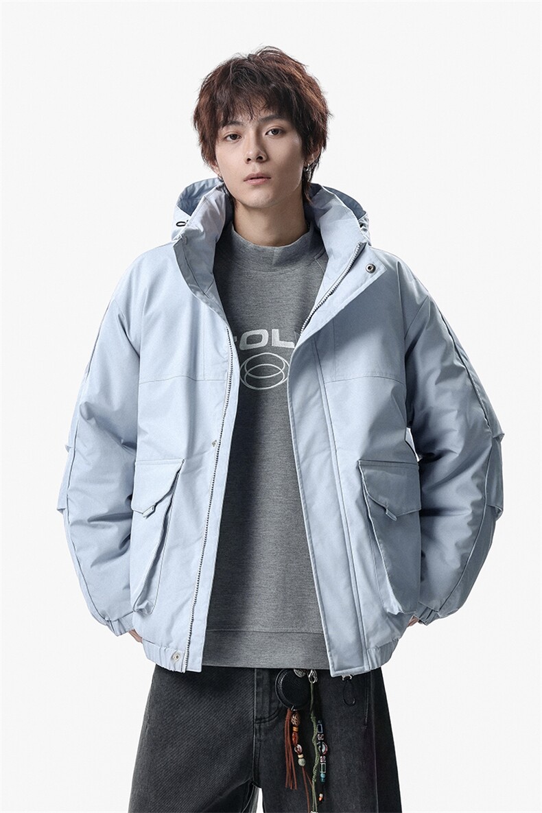 无影墙A2356P95-美式机能工装棉服男女冬季加棉加厚休闲连帽外套,男装棉衣,电商B241