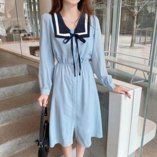 【现货】早春新款韩版雪纺连衣裙，女装连衣裙，E莎