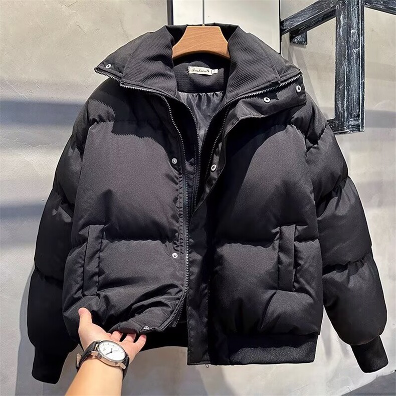 现货 美式宽松短款假两件加厚立领棉服M702P90图片
