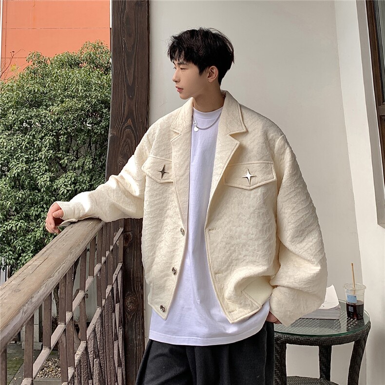 1港风模特美式潮牌夹克情侣男女大码M-5XL外套男JK8748P95控128，男装夹克，星座226-2