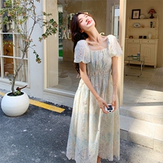 【现货】印花刺绣露肩连衣裙2C158-8660-P125-K188，女装连衣裙，2C158