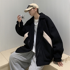 港风拼色工装外套男宽松立领夹克潮牌ins痞帅休闲上衣JK07716-P70，男装夹克，星座308B-1