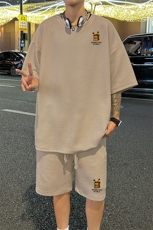 套装！华夫格套装短袖T恤短裤男TZ204-特P38，男装T恤，电商B367