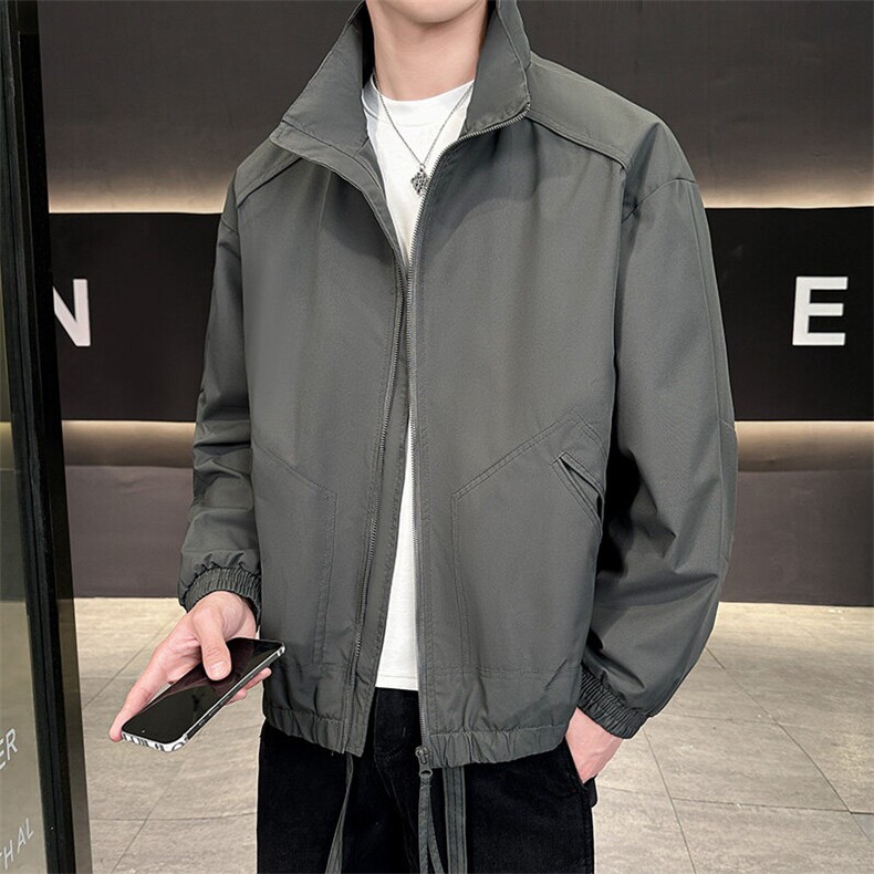 户外夹克男立领纯色上衣冲锋衣外套DSA157B-JK7822-P60,男装夹克,电商A157B