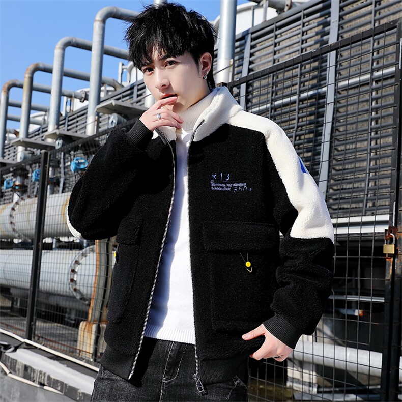 冬季羊羔绒棉衣男潮流时尚青少年羊羔绒外套MY2302-P100,男装棉衣,星座210-3