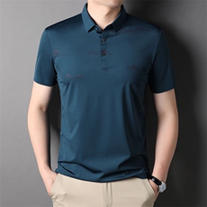 2023夏季新款短袖T恤男士上衣翻领百搭POLO商务休闲服潮纯色男装，男装T恤，电商B212（原钱塘6029）